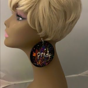 Colorful multicolored pride earrings